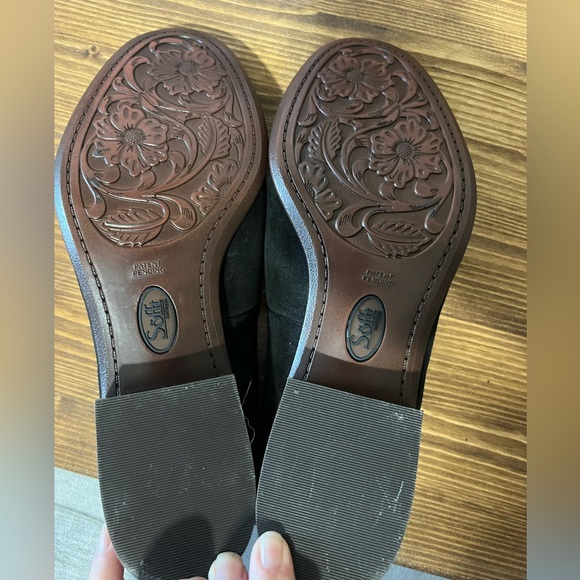 Black suede Sofft loafers size 10 - Picture 2 of 5